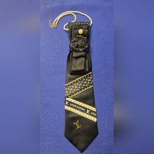 LV Black And Gold Women's Tie